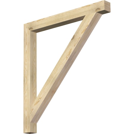 Ekena Millwork Traditional Block Rough Sawn Bracket, Douglas Fir, 4"W x 44"D x 48"H BKT04X44X48TRA05RDF